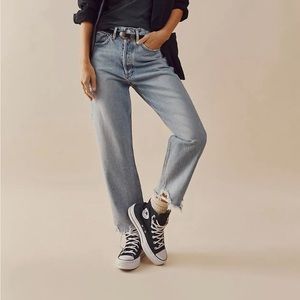 Agolde 90'S CROP MID RISE LOOSE FIT in NERVE SZ 24